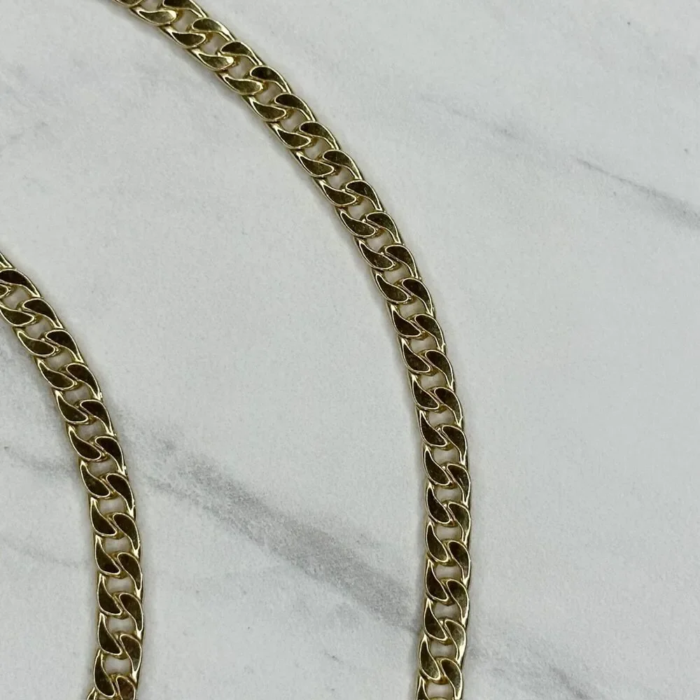 Gold Tone Skinny Flat Chain Link Purse Handbag Replacement Strap 46